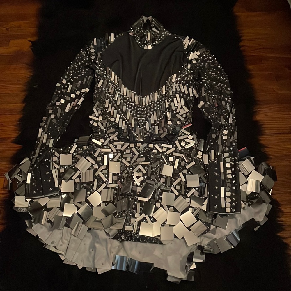 BLACK AND SILVER PARTY DRESS